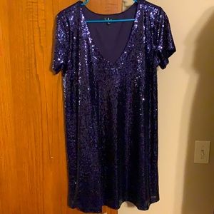 Lulu’s navy blue sequin mini dress